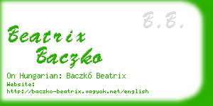 beatrix baczko business card